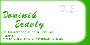 dominik erdely business card