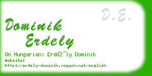 dominik erdely business card